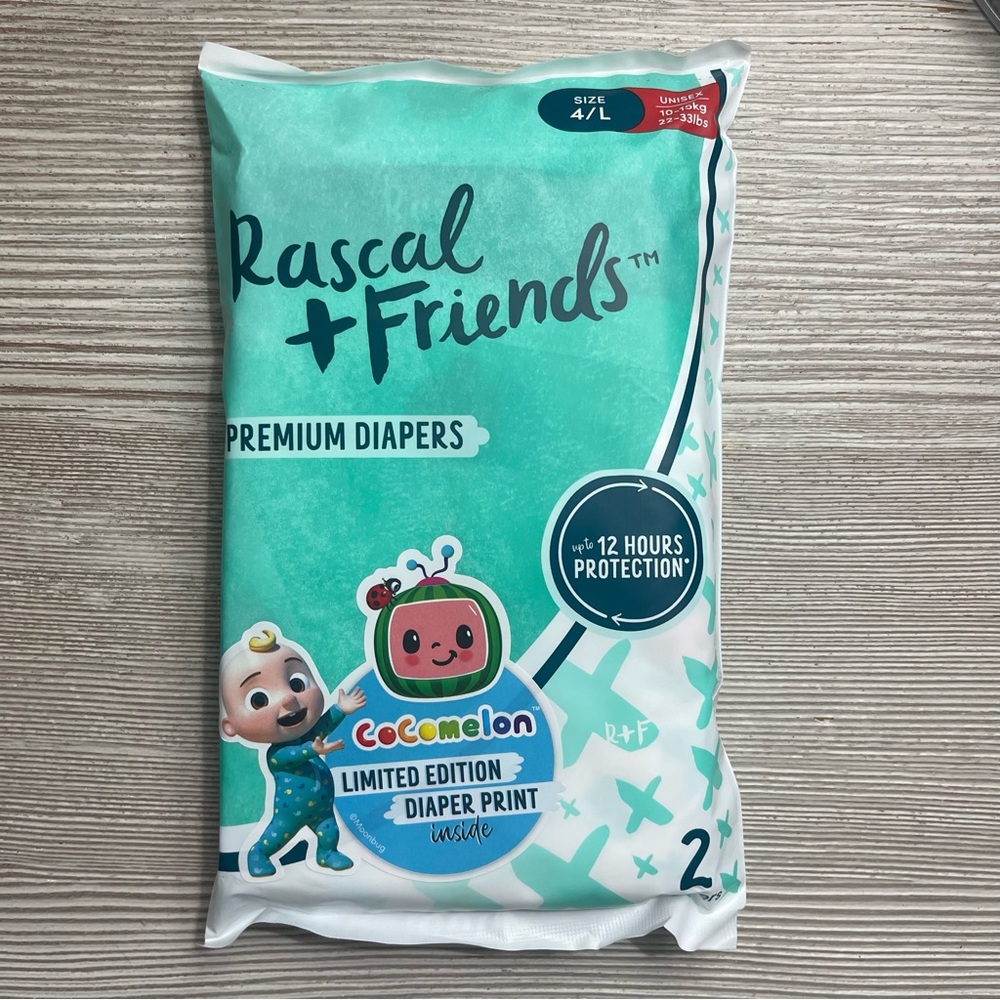 ‼️FREE‼️Rascal + Friends Diapers ⭐️SIZE 4/L⭐️ - Picture 2 of 3
